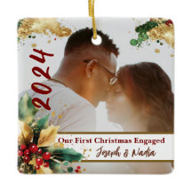 Erste Weihnachtsfeier Verlobt, Verlobung Foto 1. W