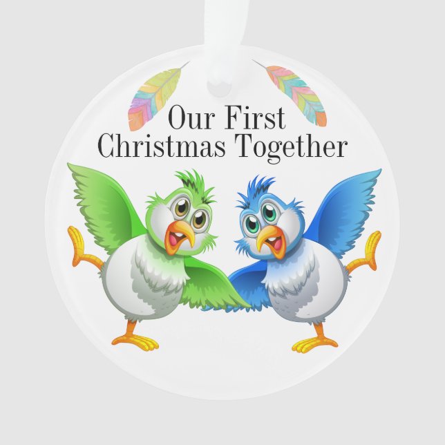 Erste Weihnachtsfeier zusammen mit Ornament (Vorderseite)