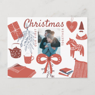 Erste Weihnachtsfeier zusammen neues Foto Gruß Postkarte