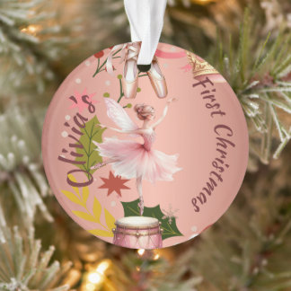 Erste Weihnachtsjunge Ballett-Rose Acryl Ornament
