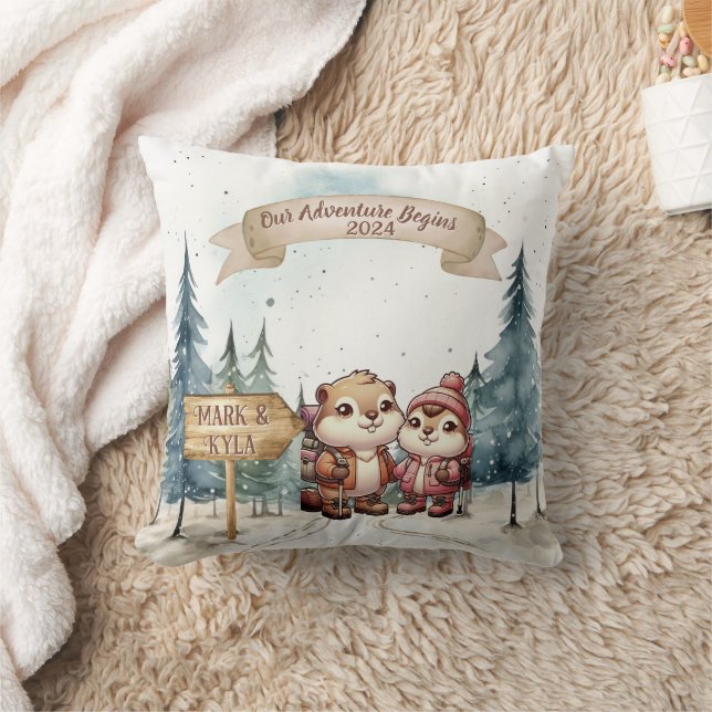 Erste Weihnachtskuchen Weihnachten Neuvermähltes O Kissen (Decke)