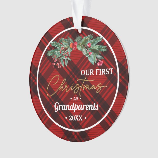 Erste Weihnachtsmarke der Großeltern Ornament (Vorderseite)