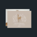 Erste Weihnachtsrentiere delikat 1 Foto Feiertagskarte<br><div class="desc">Erste Weihnachten natürliche Rentiere delikate 1 Foto elegantes modernes Design. Teil einer atemberaubenden Sammlung.</div>