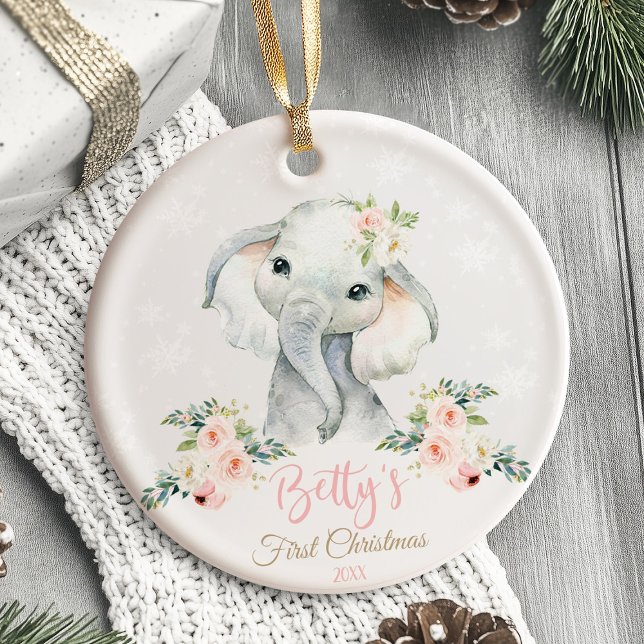 Erste Weihnachtsschmucktiere Safari Keramik Ornament (baby’s first christmas ornament, personalized christmas ornament, custom baby ornament, newborn holi)