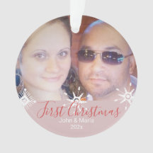 Erste Weihnachtsschneeflocken Foto Rosa