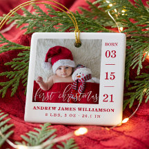 Erste Weihnachtsschrift Baby Birth Stats & Foto