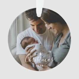 Erste Weihnachtsschrift für Baby 2 Foto Ornament