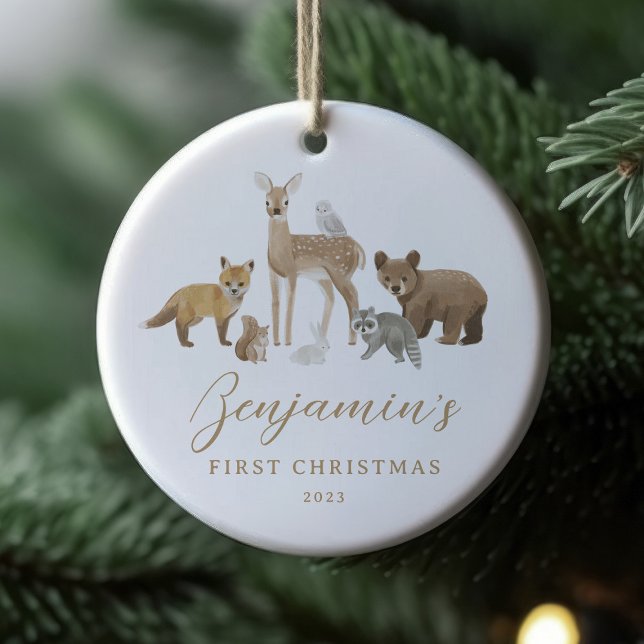 Erste Weihnachtstierstämme Keramik Ornament (Von Creator hochgeladen)