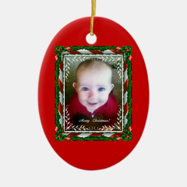 Erste Weihnachtsverzierung Keramikornament (Vorne)