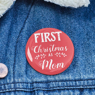 Erste Weihnachtszeit als Mama, die auf Weißtext ab Button
