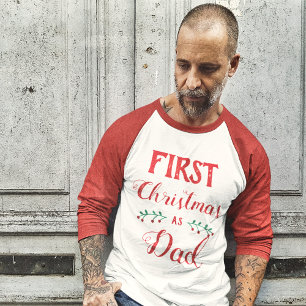 Erste Weihnachtszeit als Vater, die Roten Text ent T-Shirt