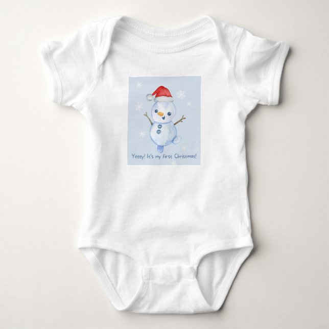 Erste Weihnachtszeit für ein Baby Baby Strampler (Vorderseite)