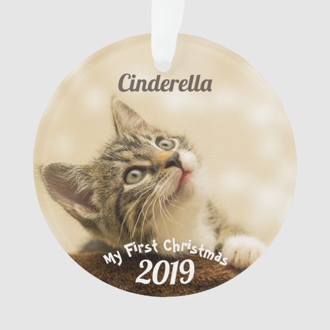 Erste Weihnachtszeit für Haustiere Ornament (Vorderseite)