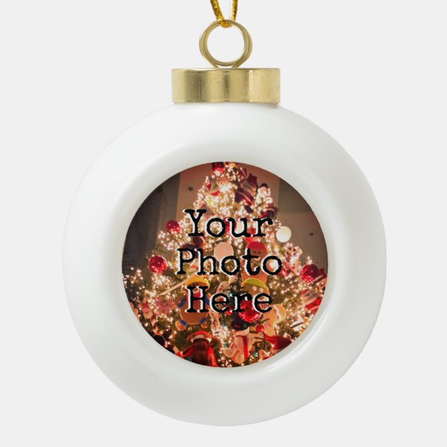 Erste Weihnachtszeit-Mama Minimalistisch kundenspe Keramik Kugel-Ornament (Vorderseite)