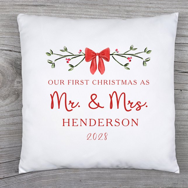 Erste Weihnachtszeit Mr. & Mrs. Custom Neu Kissen (Von Creator hochgeladen)