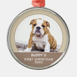 Erste Welpen Weihnachten Personalisierte Haustiere Ornament Aus Metall