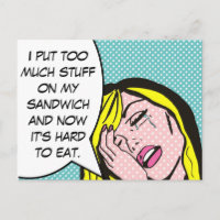 Erste Welt Probleme Comic Postkarte