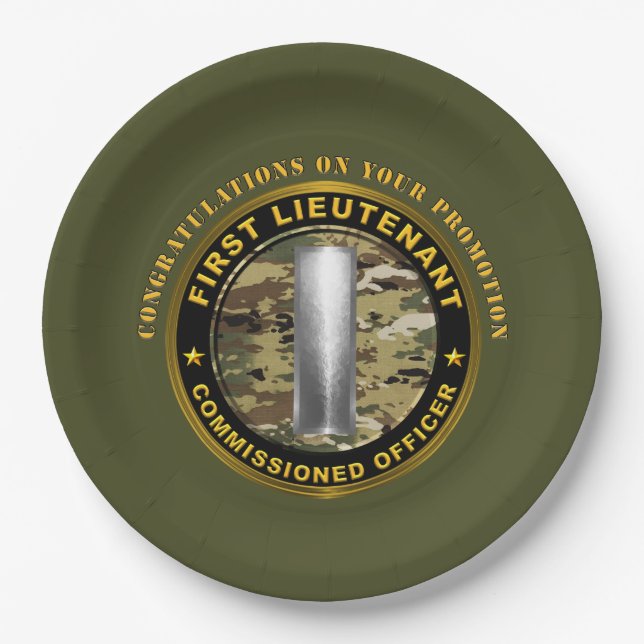 Erste Werbeaktion Leutnant 1LT Pappteller (Vorderseite)