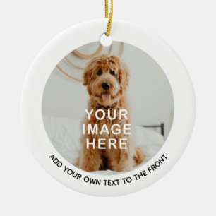 Erstelle Dein eigenes 2-Foto individuelles Text-We Keramik Ornament