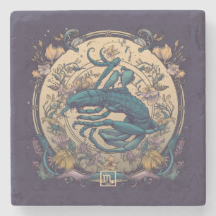 Erstelle Dein eigenes Art Nouveau Skorpion Steinuntersetzer
