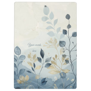 Erstelle Dein eigenes Blaues und Beiges Florales M Klemmbrett