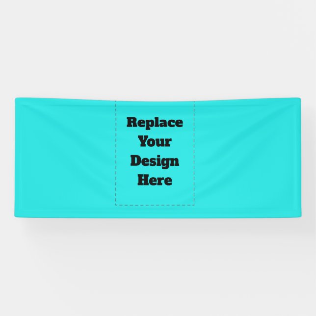 Erstelle dein eigenes Cyan Banner (Horizontal)