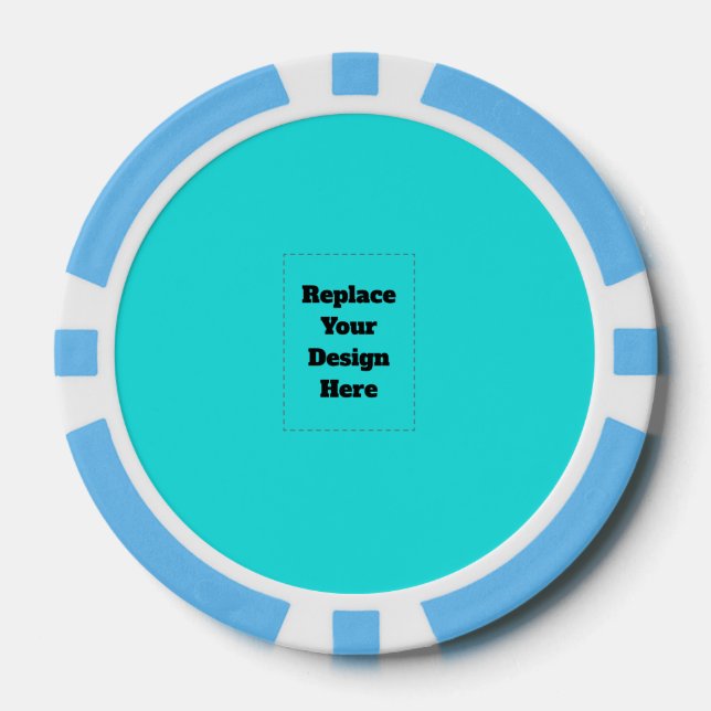 Erstelle dein eigenes Cyan Pokerchips (Vorderseite)