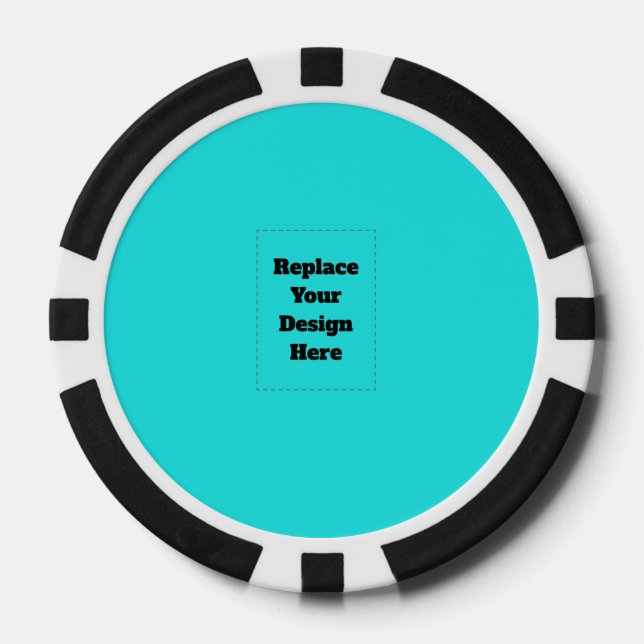 Erstelle dein eigenes Cyan Pokerchips (Vorderseite)