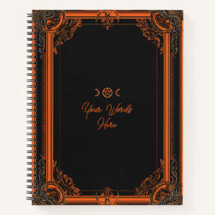 Erstelle Dein eigenes Dunkelgrün Hellorange Notizbuch