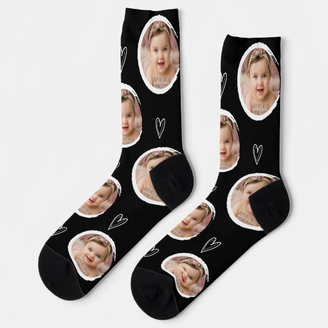 Erstelle Dein Eigenes Ein-Foto-Design Socken (Linkes Detail)