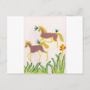 Erstelle Dein eigenes Einhorn Flora Power Süß Ästh Postkarte