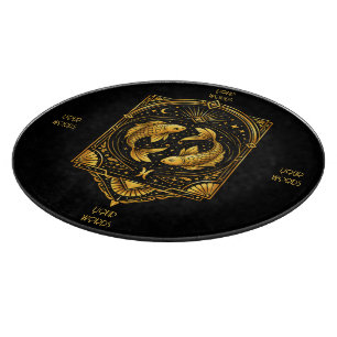 Erstelle Dein eigenes elegantes Gold Art Deco Fisc Schneidebrett