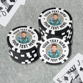 Erstelle Dein eigenes Foto und Text Pokerchips