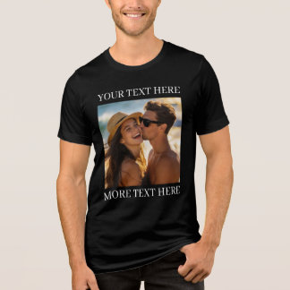 Erstelle Dein eigenes Foto und Text Tri-Blend Shirt