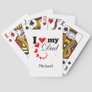 Erstelle dein eigenes Ich liebe meinen Vater Spielkarten