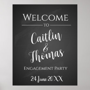 Erstelle dein eigenes Kreidetafel-Party-Schild Poster