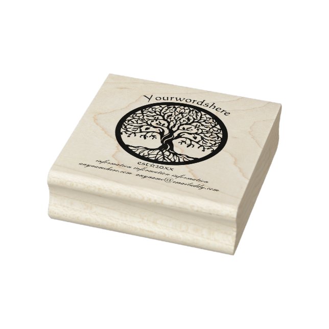 Erstelle dein eigenes Lebensbaum-Emblem Gummistempel (Stempel)