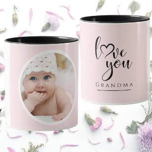 Erstelle Dein eigenes Lieb Dich Oma Foto Cute Pink Tasse