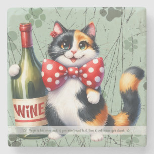 Erstelle Dein eigenes lustiges Mr Kitty Happy Cali Steinuntersetzer