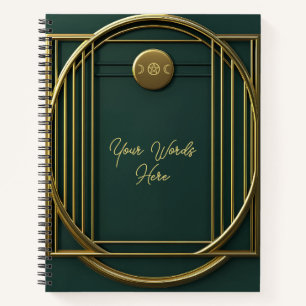 Erstelle Dein eigenes modernes Türkis und Gold Notizbuch