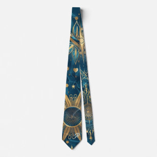 Erstelle dein eigenes mystisches blaues und golden krawatte