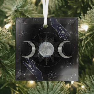 Erstelle Dein eigenes mystisches silbernes Triple- Ornament Aus Glas