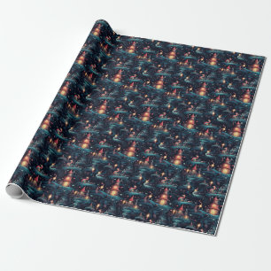 Erstelle Dein eigenes mystisches Wald Dorf Coral B Geschenkpapier
