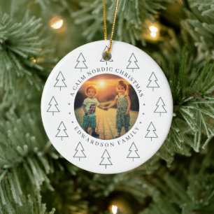 Erstelle dein eigenes nordisches Familienfoto Weih Keramik Ornament