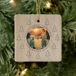 Erstelle dein eigenes nordisches Familienfoto Weih Keramikornament