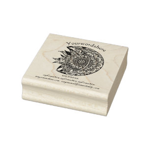 Erstelle Dein eigenes Paisley Sonne Mond Mandala Gummistempel