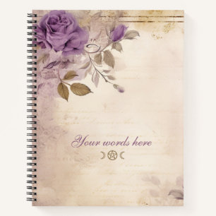Erstelle Dein eigenes Purple Rose-Pergament Notizbuch