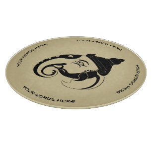 Erstelle Dein eigenes Schwarz & Gold Ganesh Profil Schneidebrett