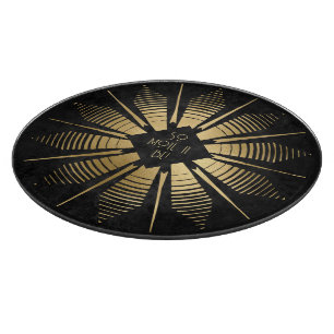 Erstelle Dein eigenes Schwarz & Gold Mandala Schneidebrett