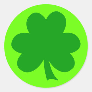 Erstelle Dein eigenes Shamrock St. Patrick's Day Runder Aufkleber